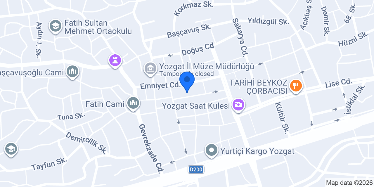 Saray pide fırını konumu