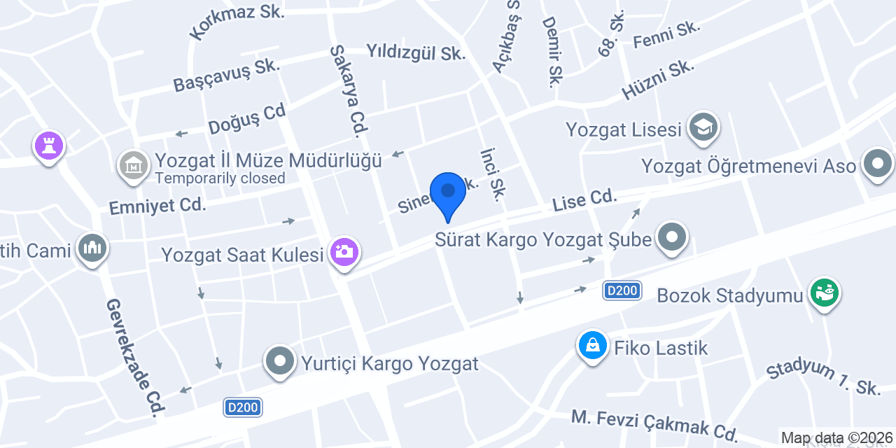 Özyetkin Optik konumu