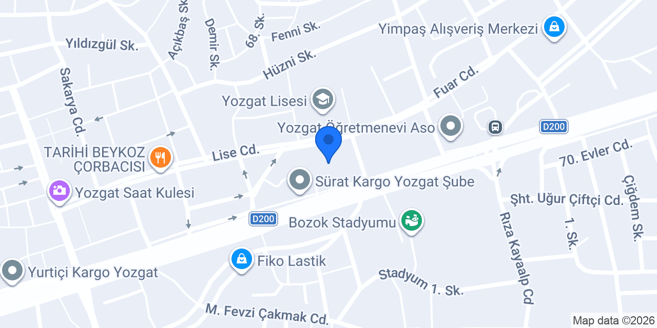 Yozgat Mesleki Danışmanlık konumu