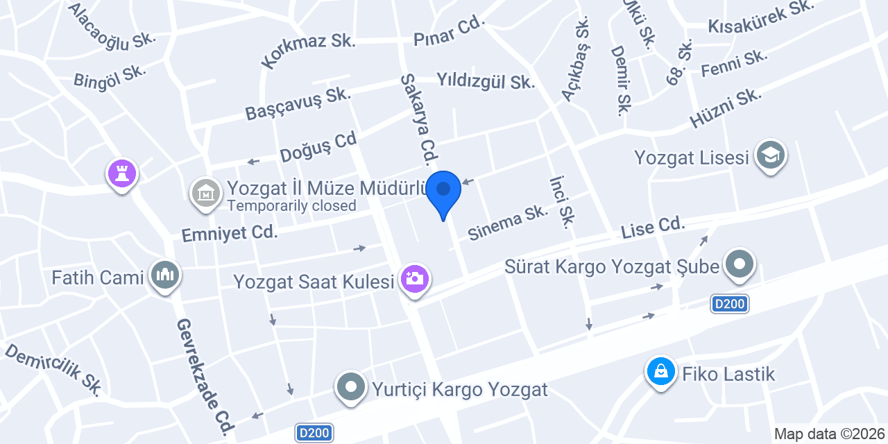 Turizm Taksi konumu