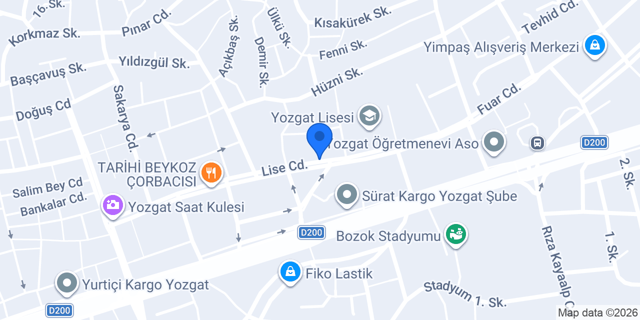 Acıktım Pastanesi konumu