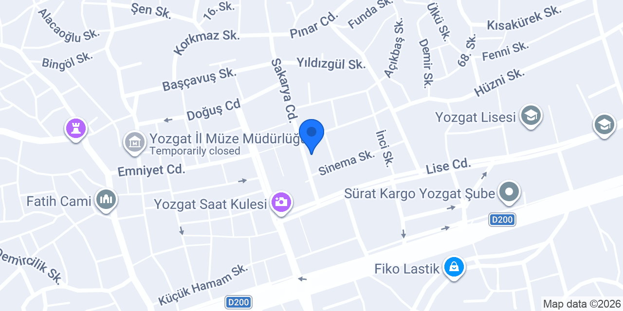 Şekerbank Yozgat konumu