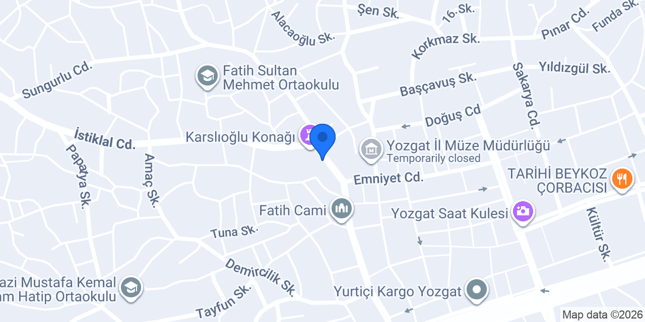 Akyürek Ticaret konumu