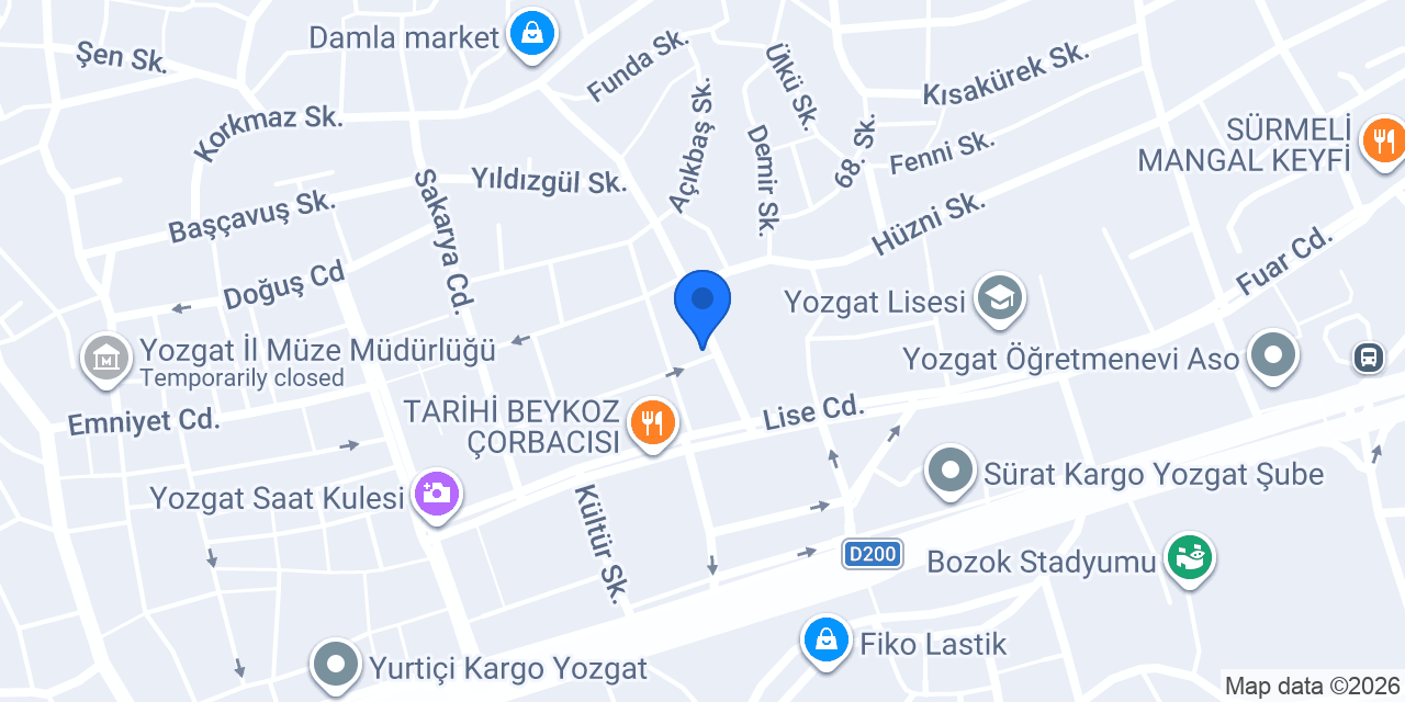 Sabaz Sigorta Yozgat konumu