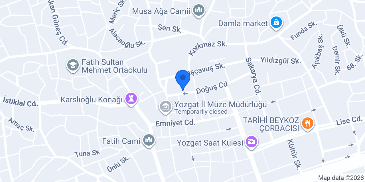 YOZGAT PEGEM AKADEMİ konumu