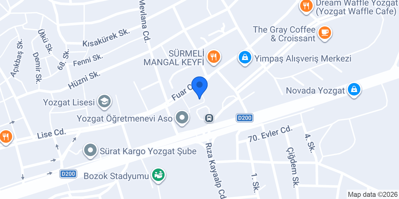 SİVAS TUR YOZGAT konumu