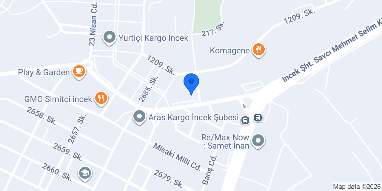 Açkarin Süt Dünyası-İncek konumu