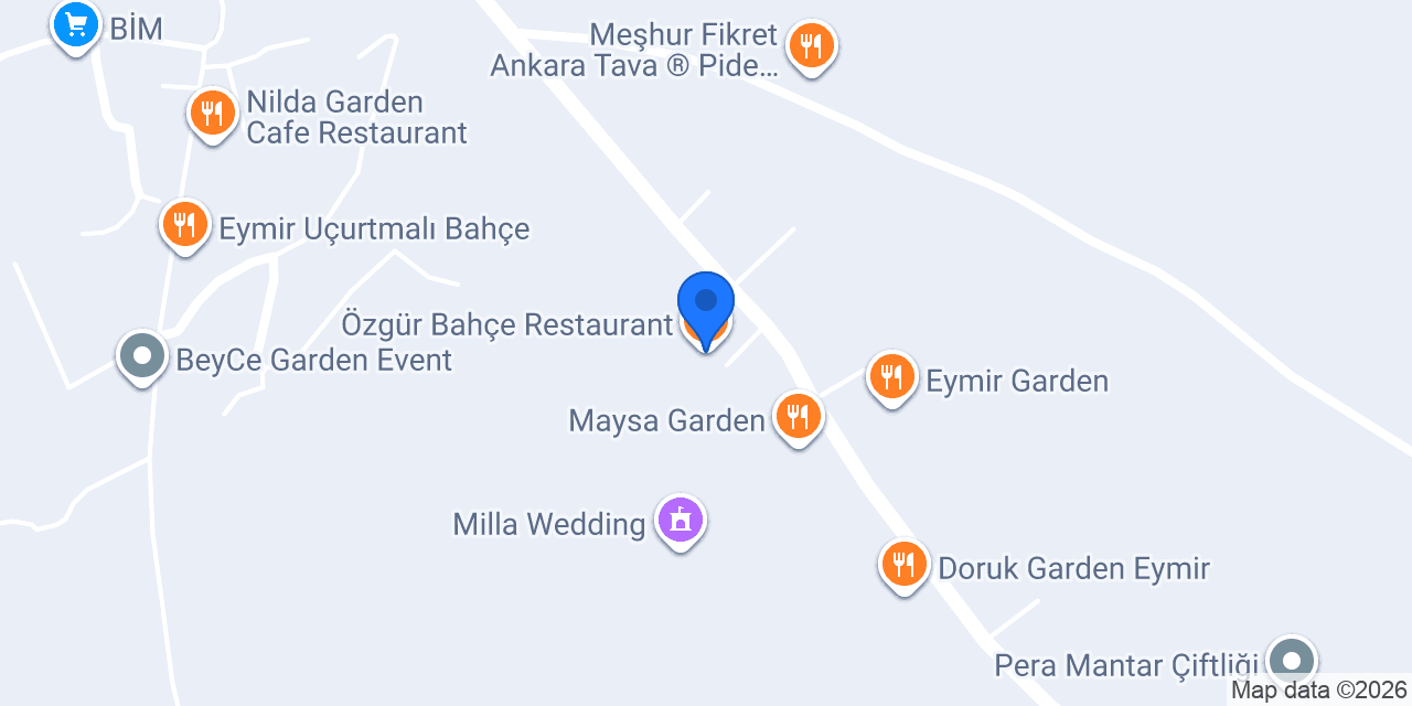 Özgür Bahçe Restaurant konumu