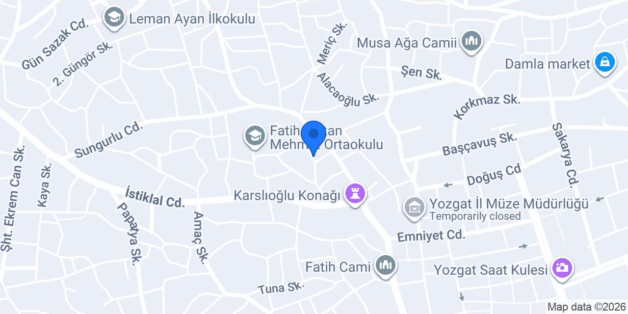 Mavi Köşe Tekel Bayi konumu