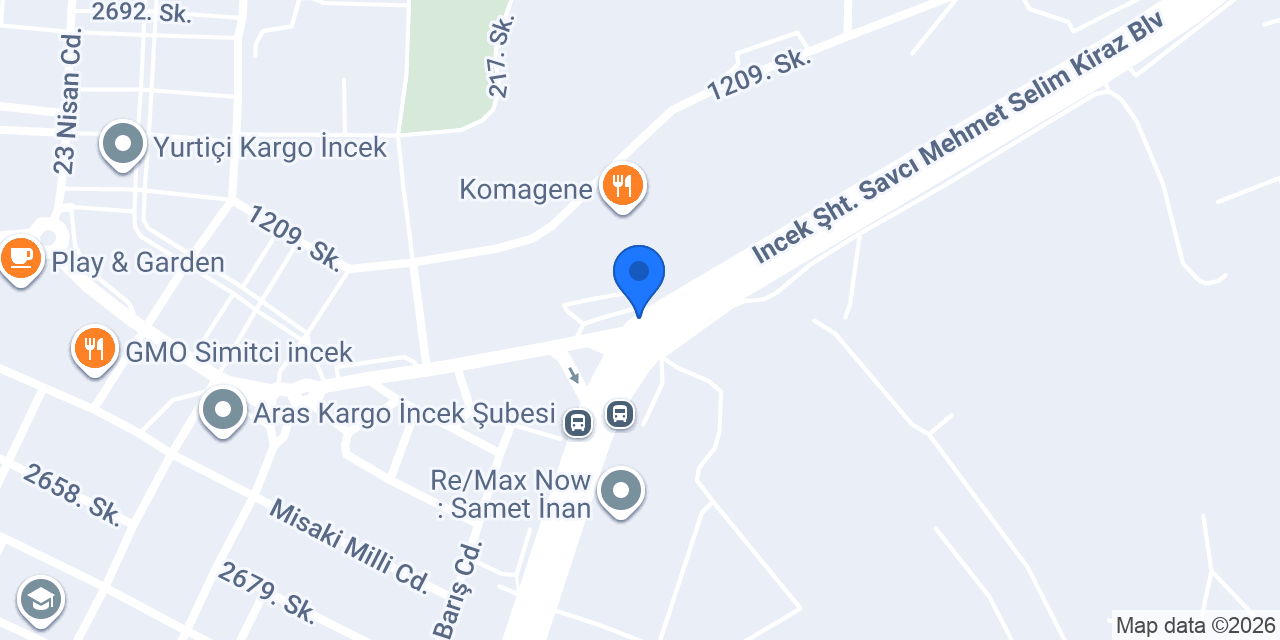 CADDE İNCEK Eczanesi konumu