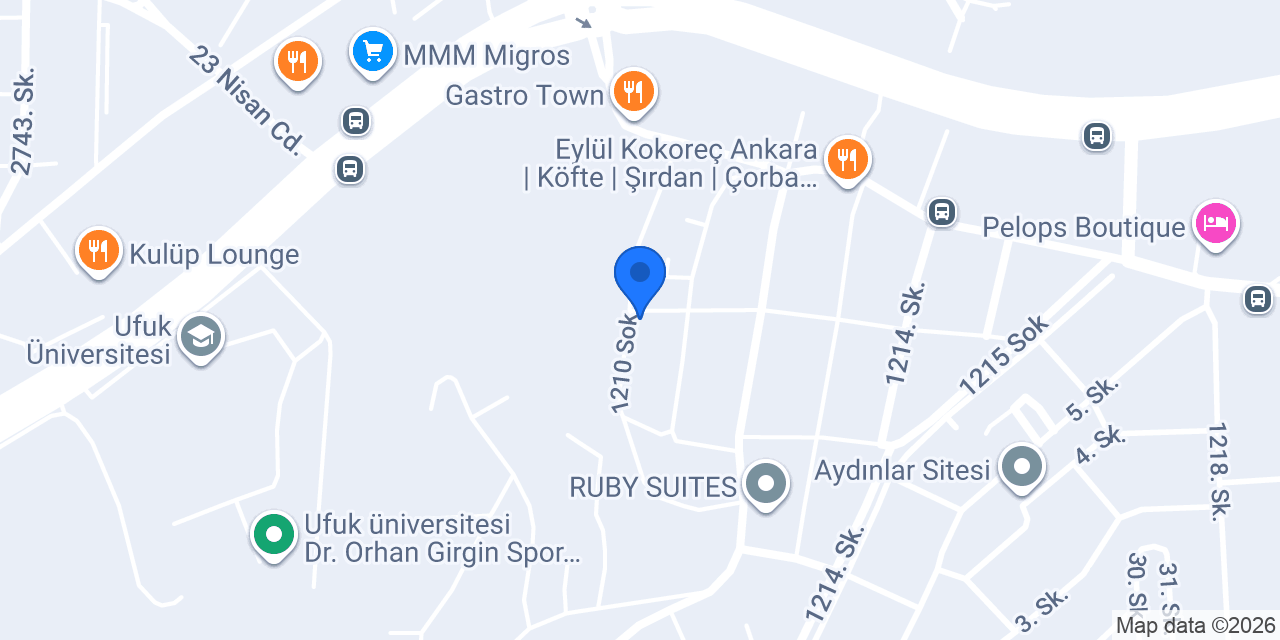 İncek Akü Satış Mağazası konumu