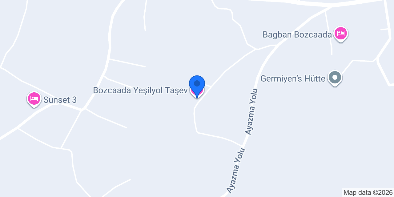 Bozcaada Yeşilyol Taşev konumu
