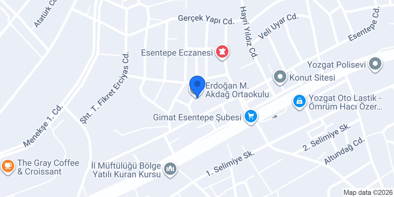 Erdoğan M.Akdağ Ortaokulu konumu