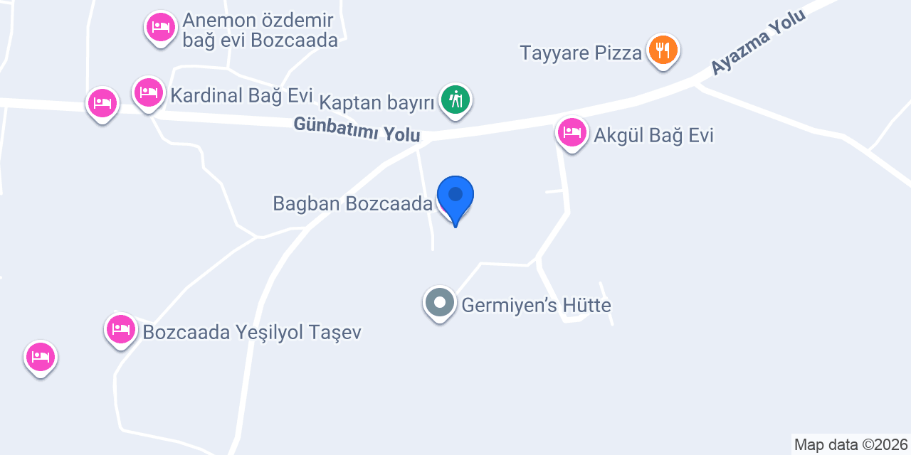 Bagban Bozcaada konumu