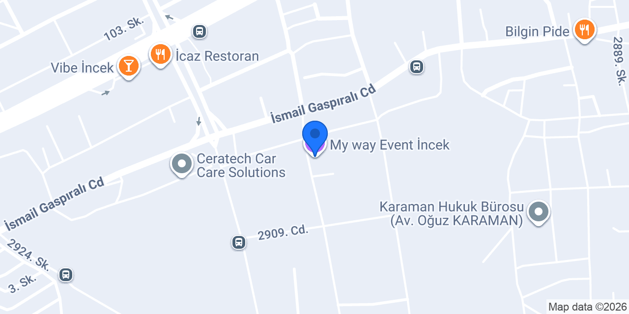 My way Event İncek konumu
