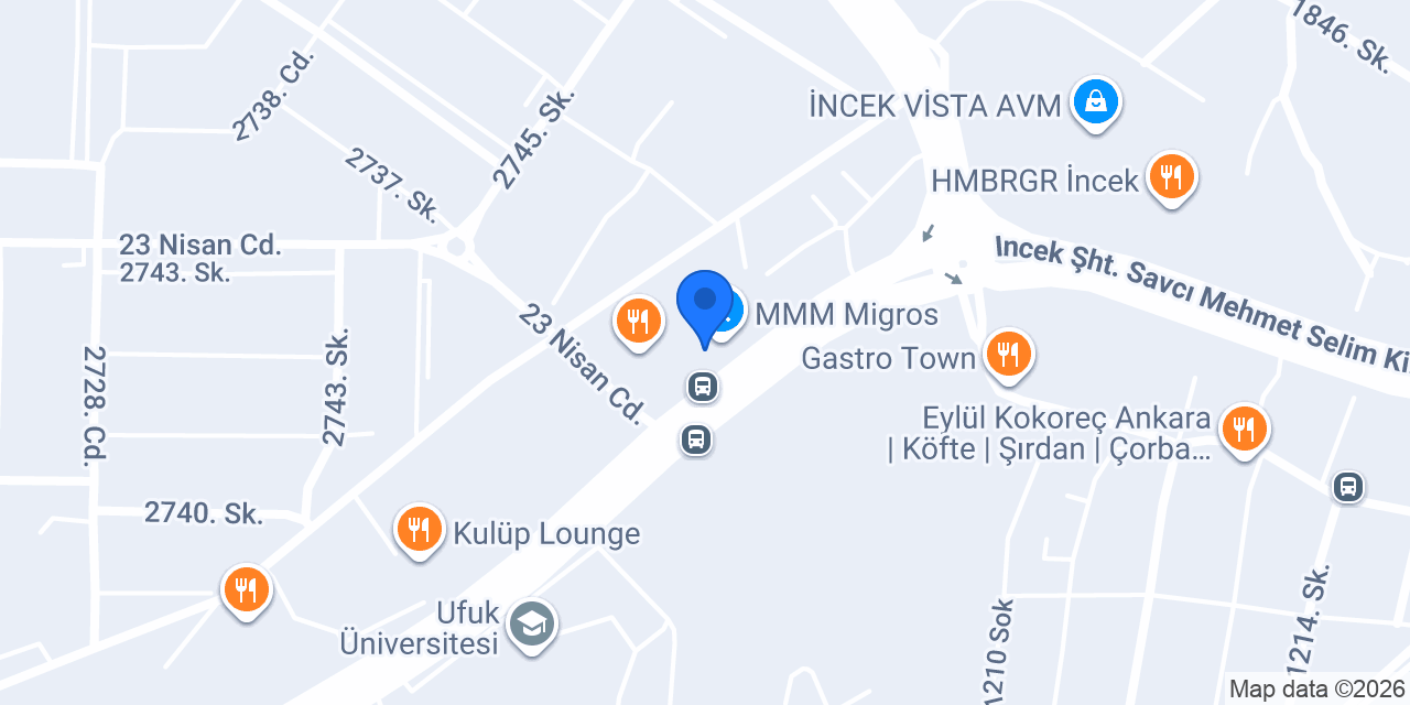 Divanev Ankara İncek konumu