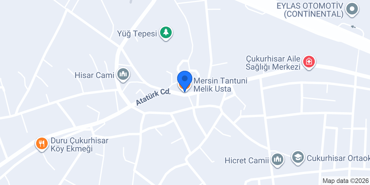 Mersin Tantuni Melik Usta konumu