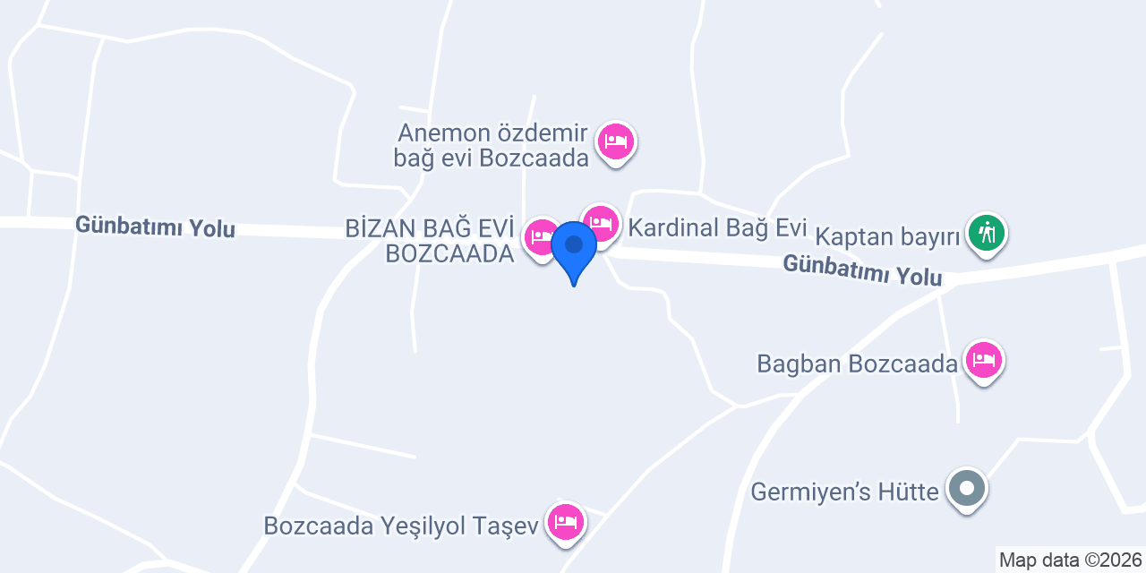 BİZAN BAĞ EVİ BOZCAADA konumu