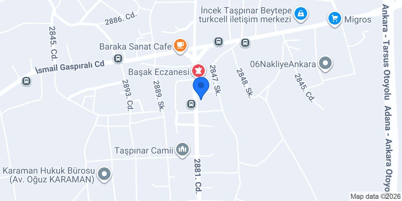 Taşpınar Aile Sağlığı Merkezi konumu