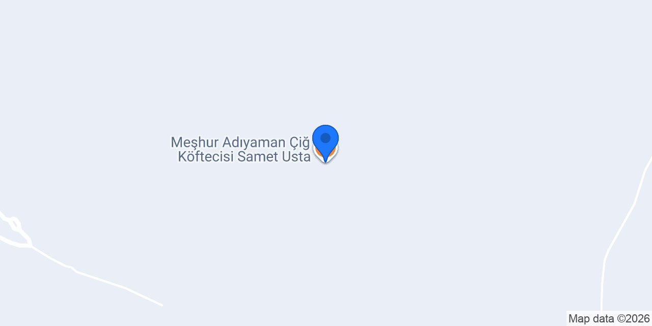 Meşhur Adıyaman Çiğ Köftecisi Samet Usta konumu