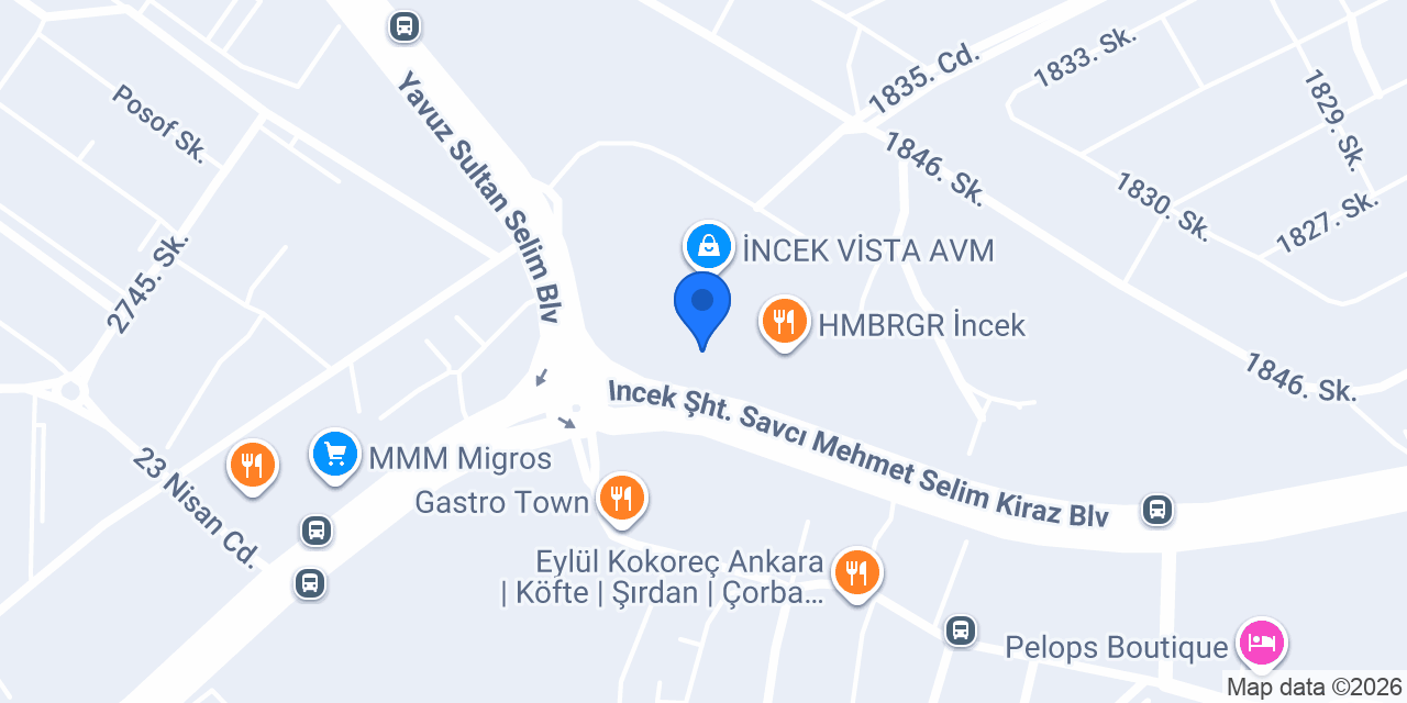 Kajun İncek Vista konumu
