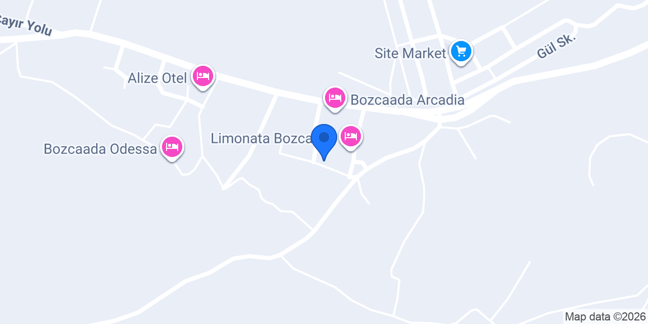 Kalidna Otel Bozcaada konumu