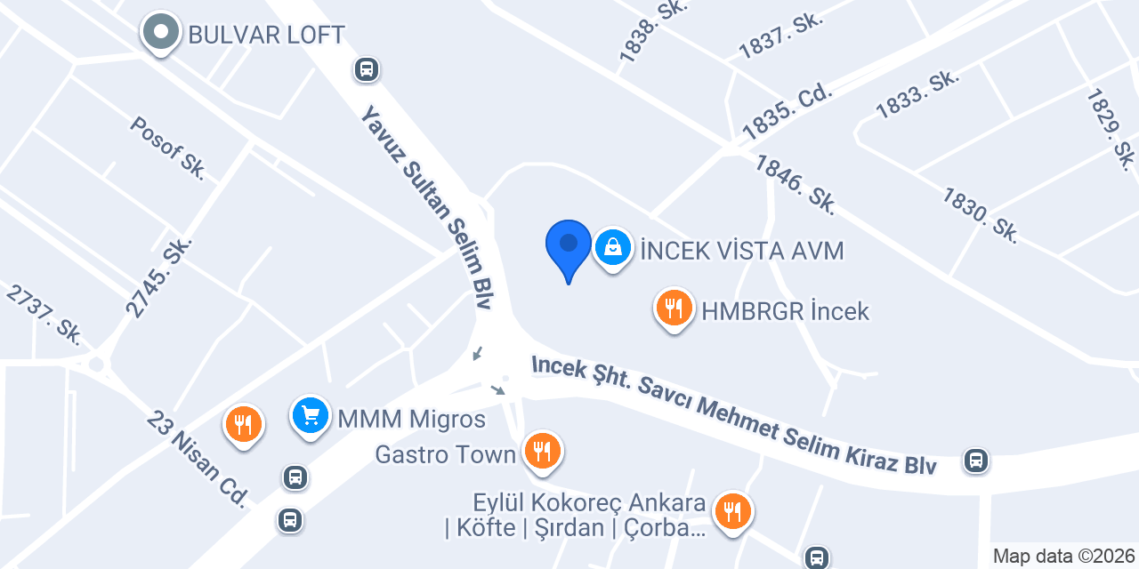 İncek Vista Komagene konumu