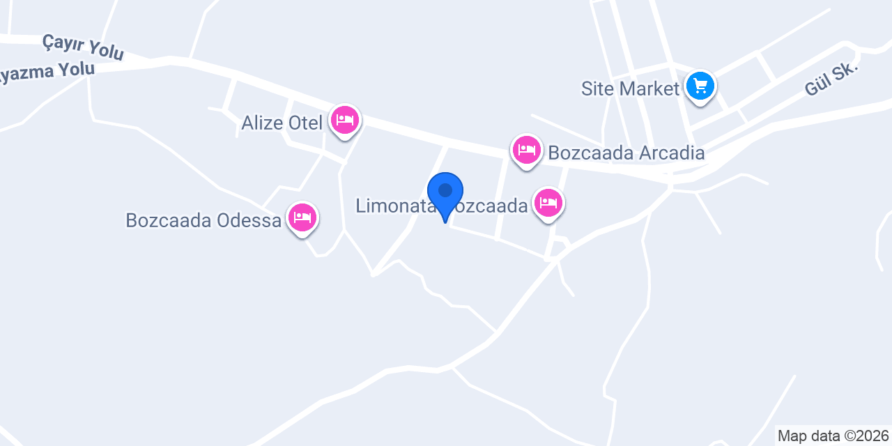 Ada Güzeli Konaklama Bozcaada konumu