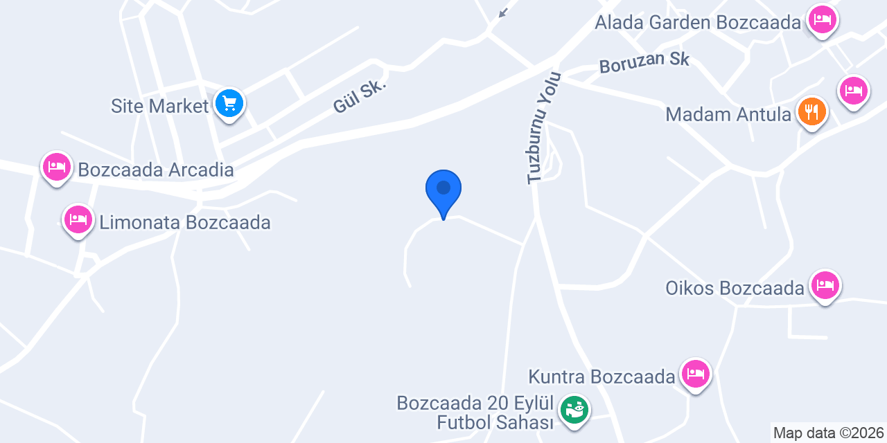 Marika Otel Bozcaada konumu