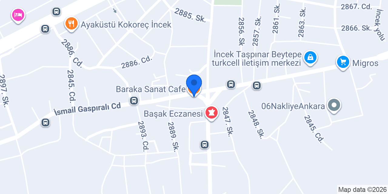 Baraka Sanat Cafe konumu