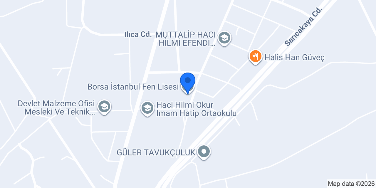 Borsa İstanbul Fen Lisesi konumu