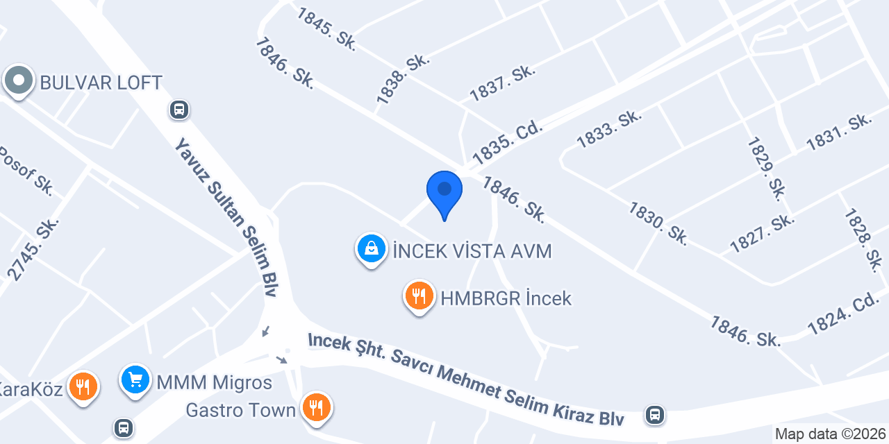 İNCEK VİSTA ECZANESİ konumu