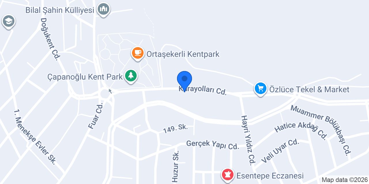 Kentpark Unlu Mamulleri konumu