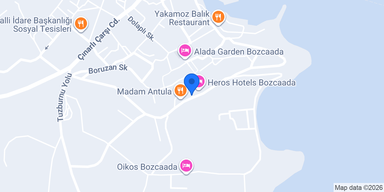 Alesta Otel Bozcaada konumu