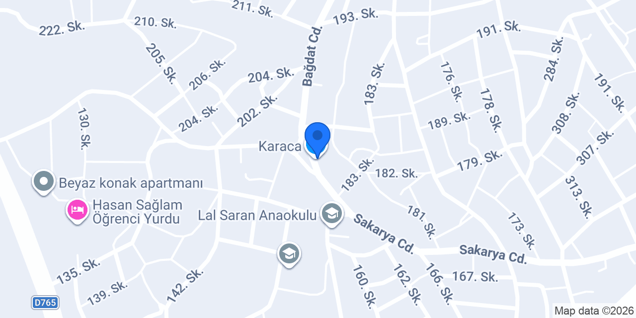 Karaca konumu