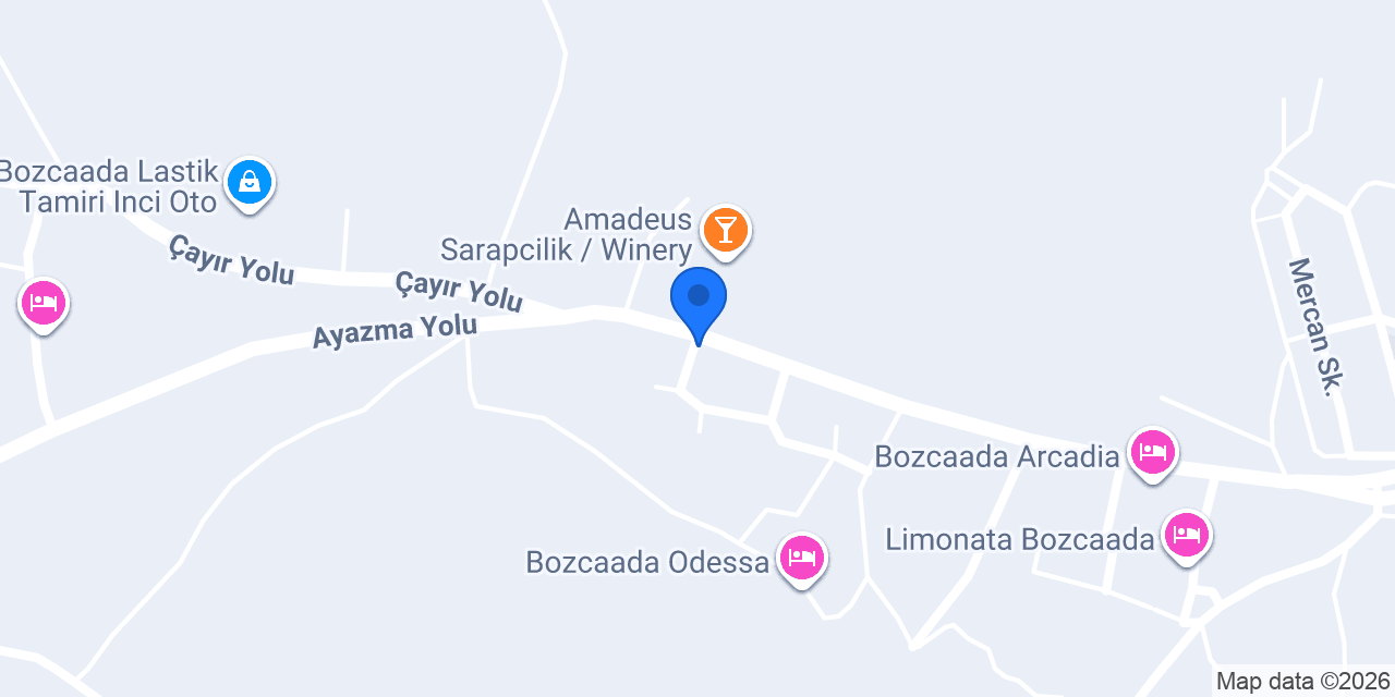 Heredot Otel Bozcaada konumu