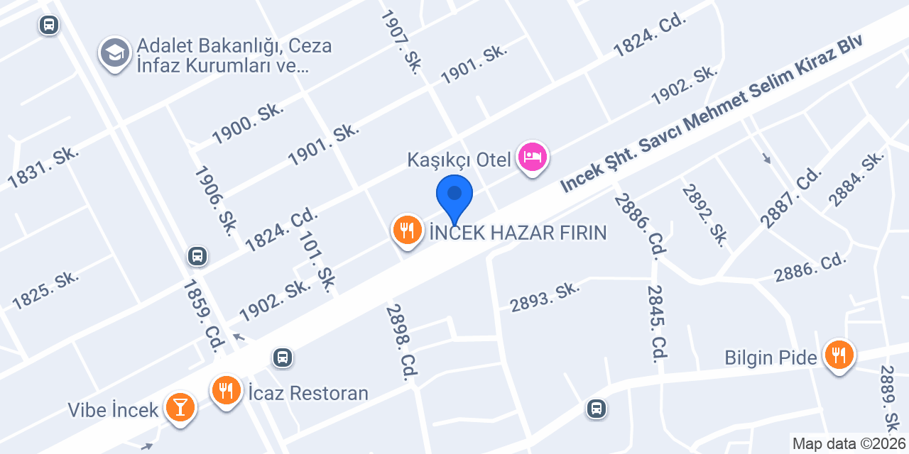 Halkbank İncek Şubesi konumu