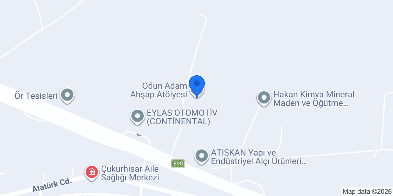 Odun Adam Ahşap Atölyesi konumu