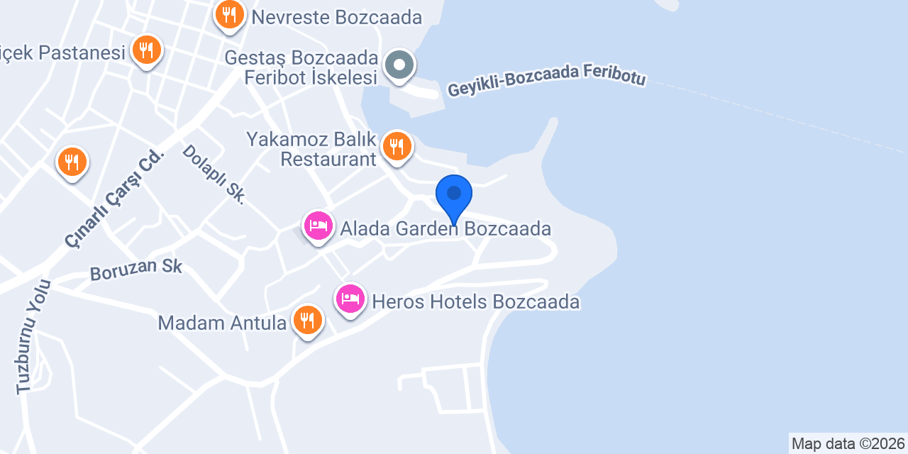 Limani Otel Bozcaada konumu