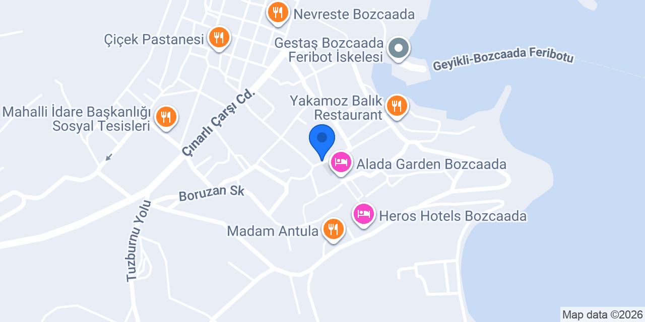 Meraki Bozcaada konumu