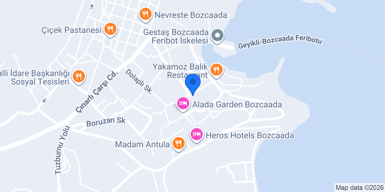 Hotel Fahri Bozcaada konumu