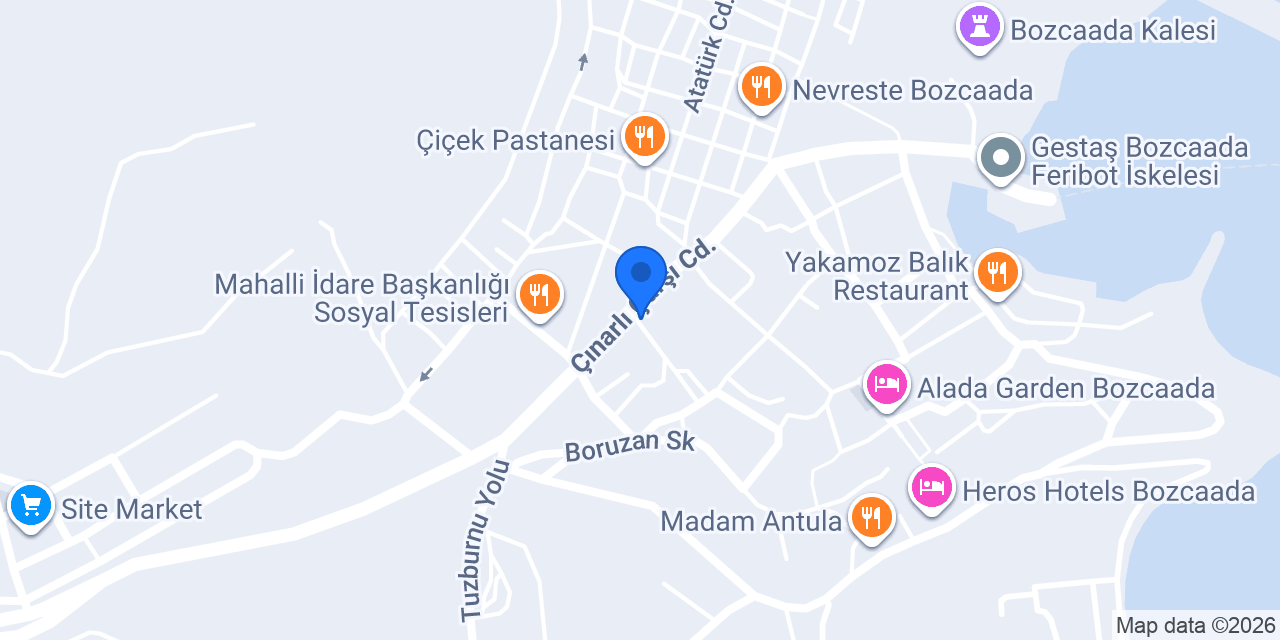 Uğurlu Dükkan Bozcaada konumu