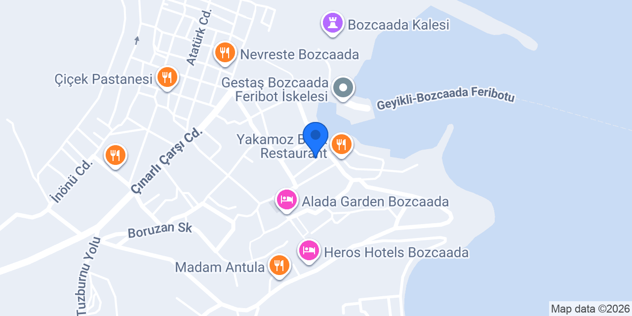 Bozcaada Öykü Butik Otel konumu