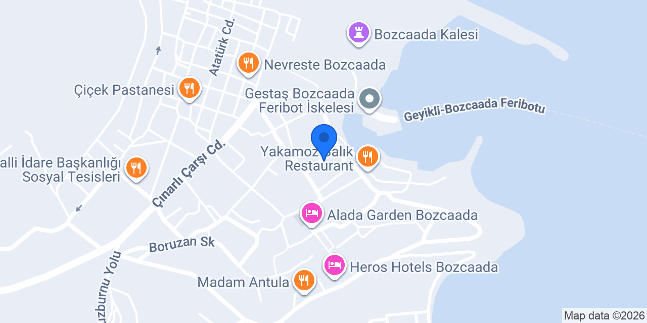Ada Kalimera Bozcaada konumu