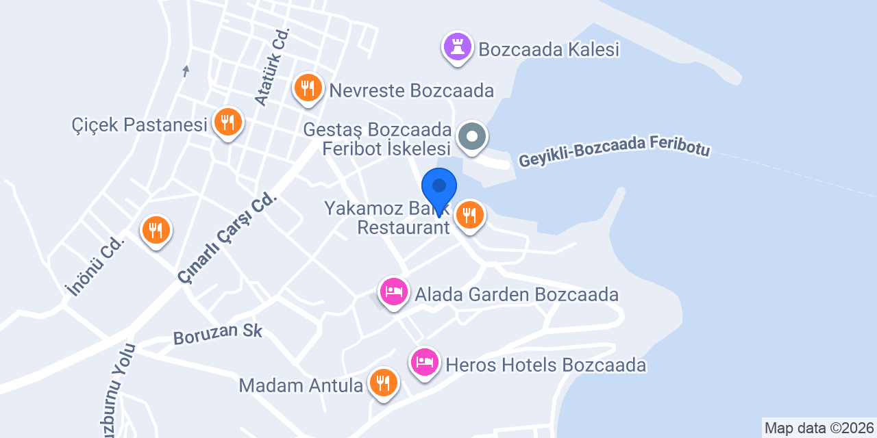bozcaada ananas konumu