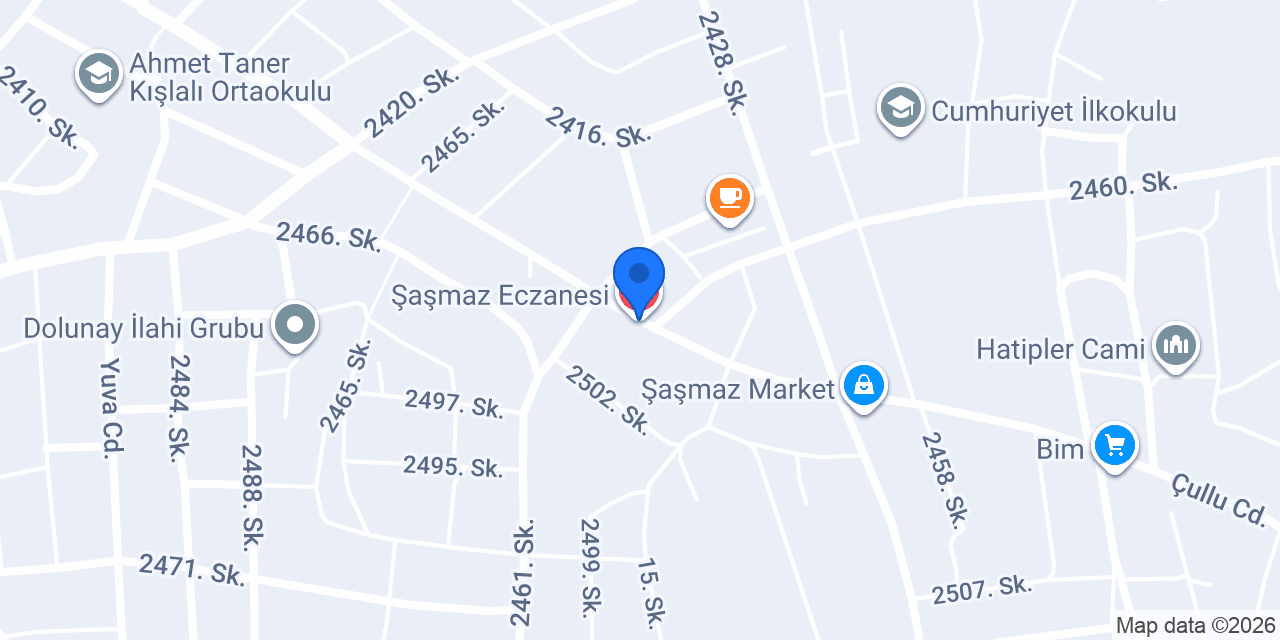Şaşmaz Eczanesi konumu