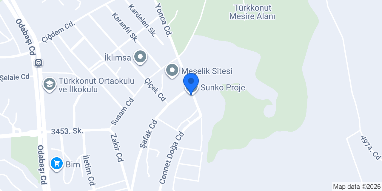 Sunko Proje konumu