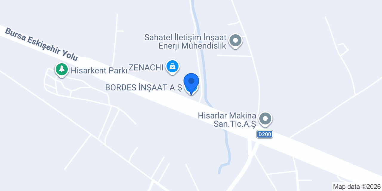 BORDES İNŞAAT A.Ş. konumu