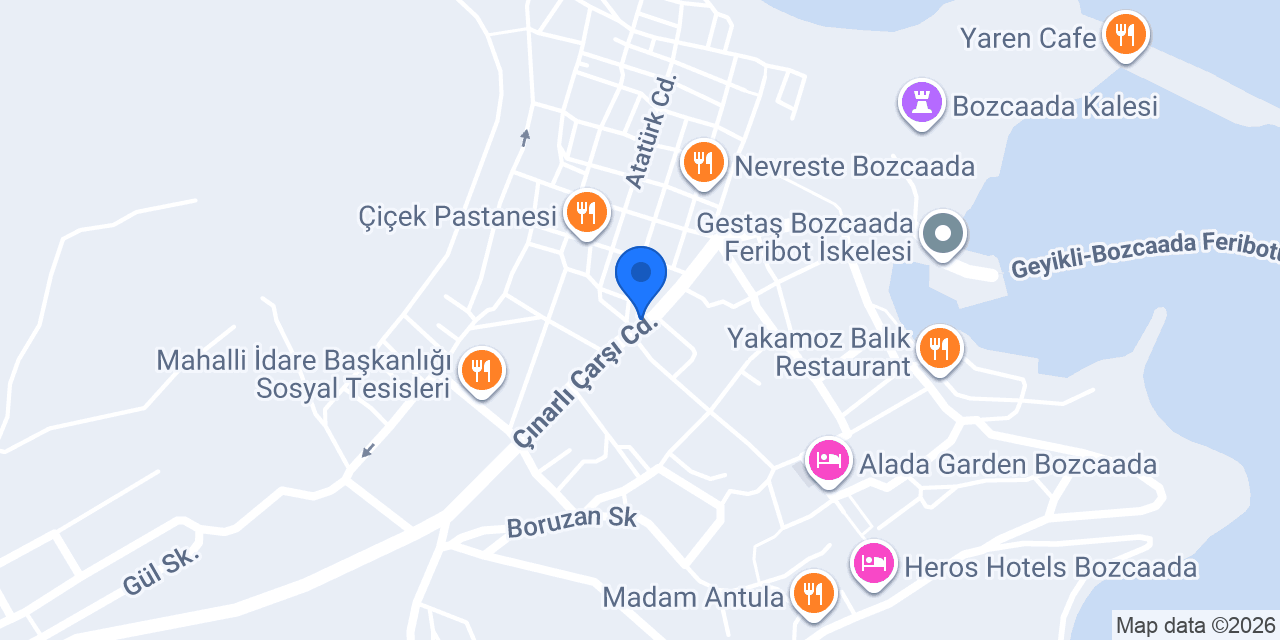 Kayıntı Bozcaada konumu