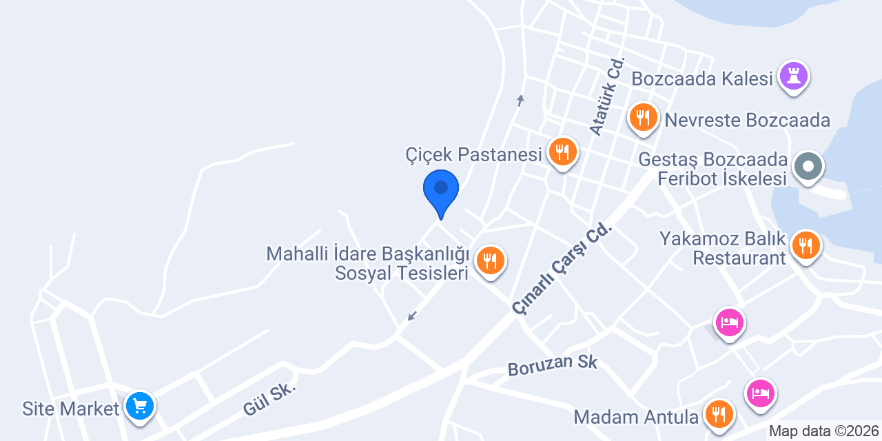 Bozcaada Aksoy Otel Otelleri konumu